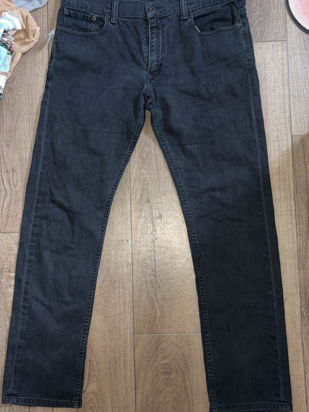 Levi: 511 Men's Black Slim Straight Jeans; 36 x 32